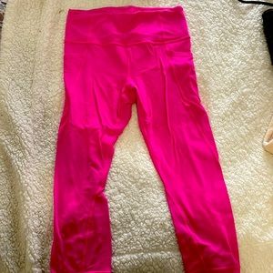 Hot pink Athleta Cropped Leggings
